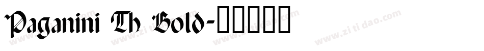 Paganini Th Bold字体转换